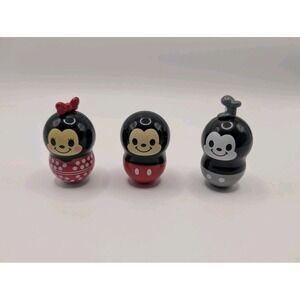 Disney Coonuts Mickey Minnie Mouse Steamboat Willie Wobble Figure Set of 3